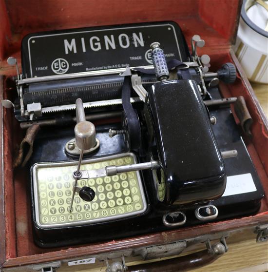 A Mignon typewriter